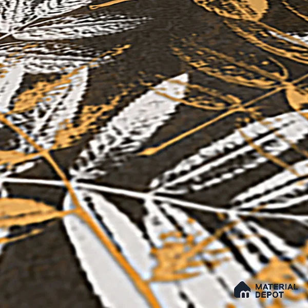 Floral Wall Tile TL 07249 B Plana 8006 GLM (Gold) 1 ft x 1 ft Ceramic Matte Finish - 9 mm  | 2 mm Spacer is Mandatory | Please Expect a Slight Variation of Pattern (Sample)